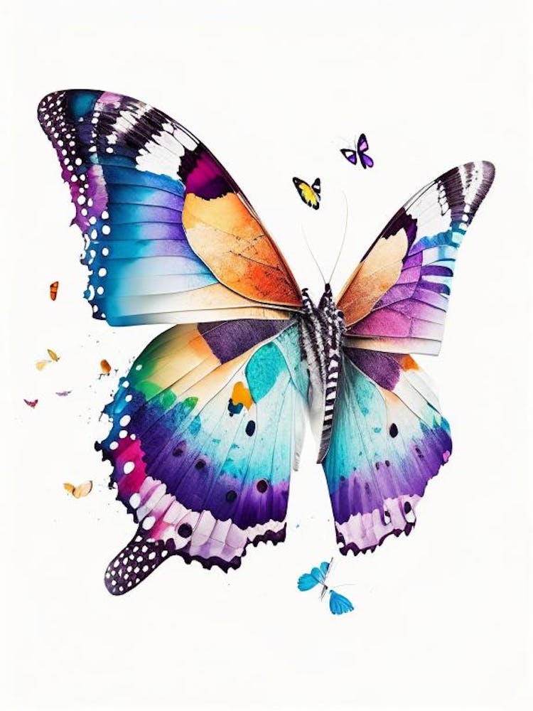 Papillon Volant Dans le Ciel Découpage 1