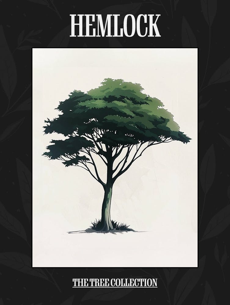 Hemlock Tree Pixel Illustration 3 Poster