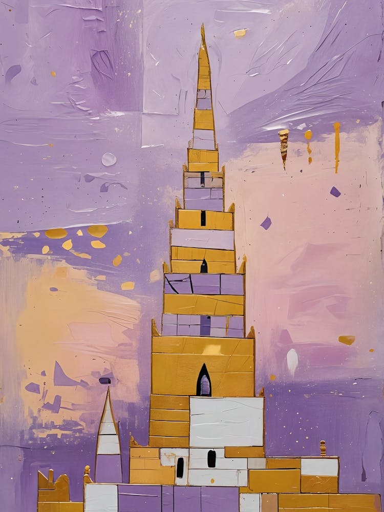 Gold And Purple Tower no3