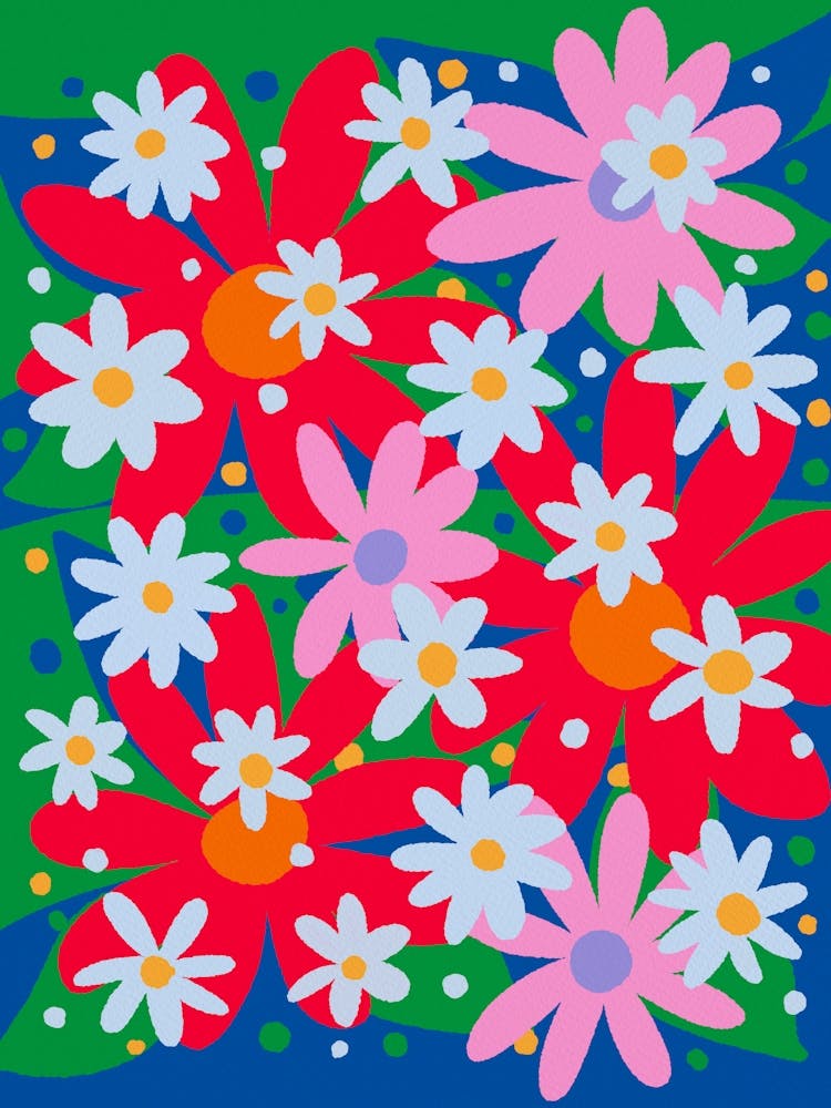Bold Colorful Daisies