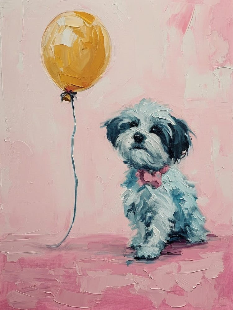 Cute Dog 3 With Balloon