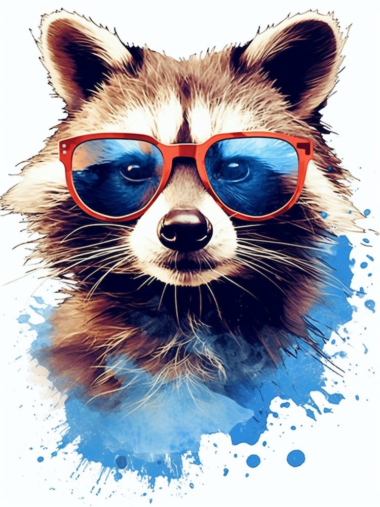 Raccoon Wearing Sunglasses 3