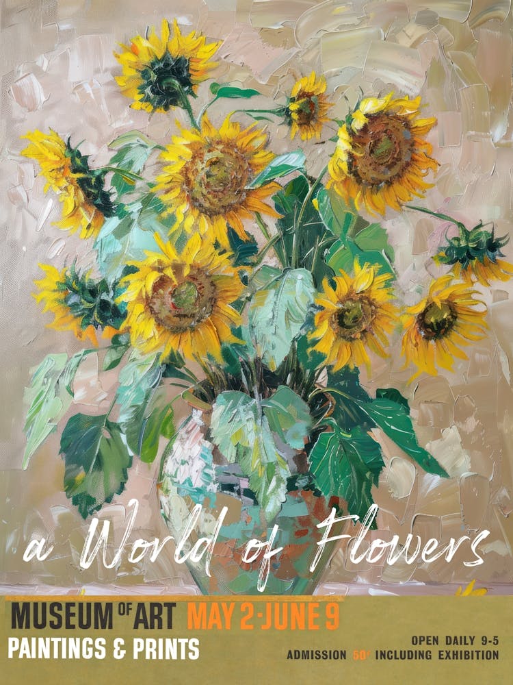 A World Of Flowers, Van Gogh Exhibition Sunflowers 5