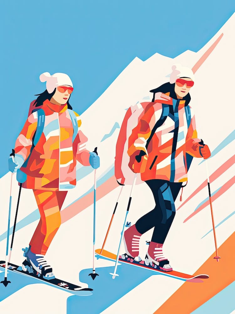 Heavenly Mountain Resort   California Nevada Usa, Ski Resort Illustration 0