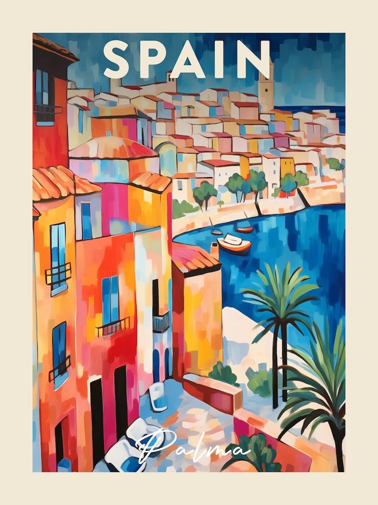 Palma De Mallorca 2 Fauvist Painting Travel Poster