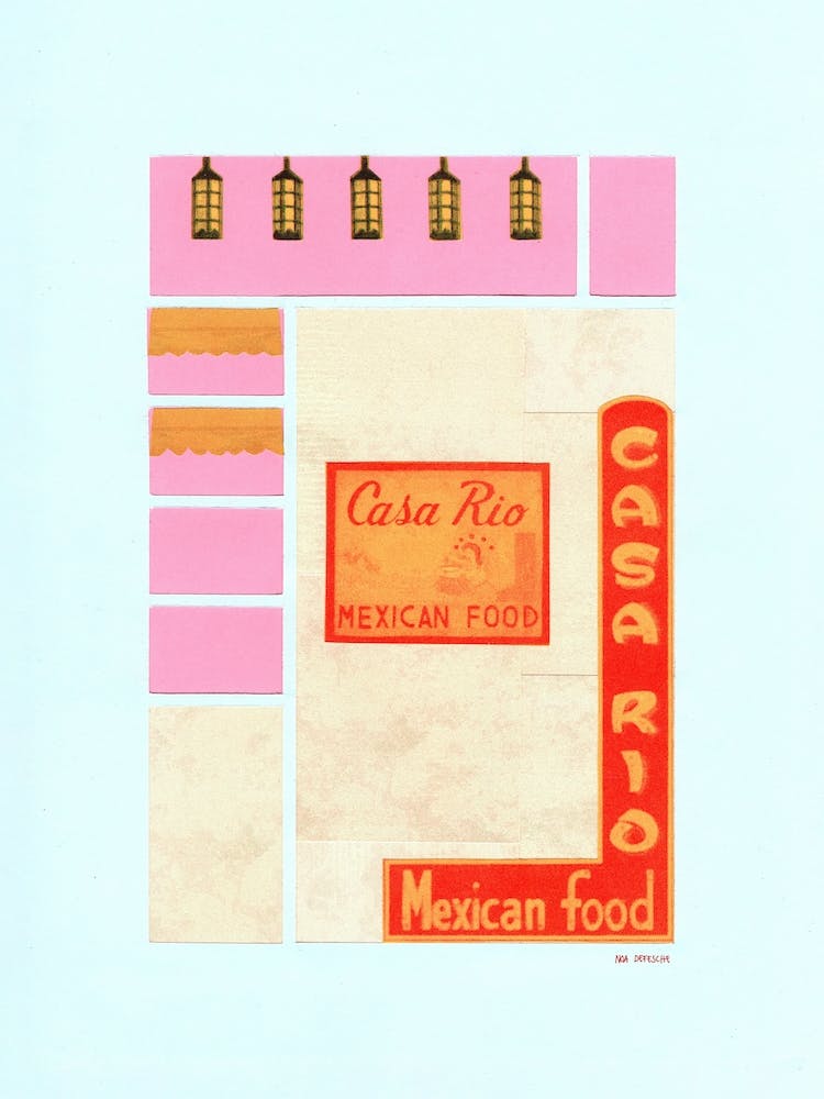 Casa Rio Abstract Architecture Collage