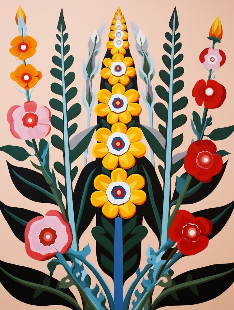 Flower Motif Painting Snapdragon 7