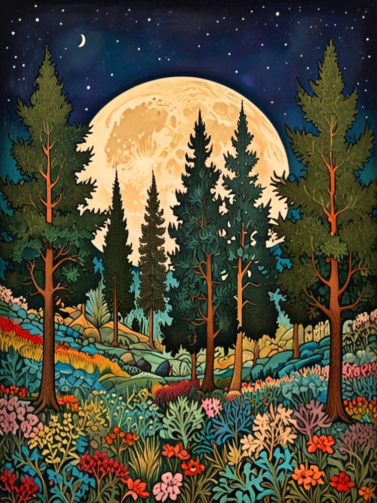 William Morris Full Moon In The Forest 21