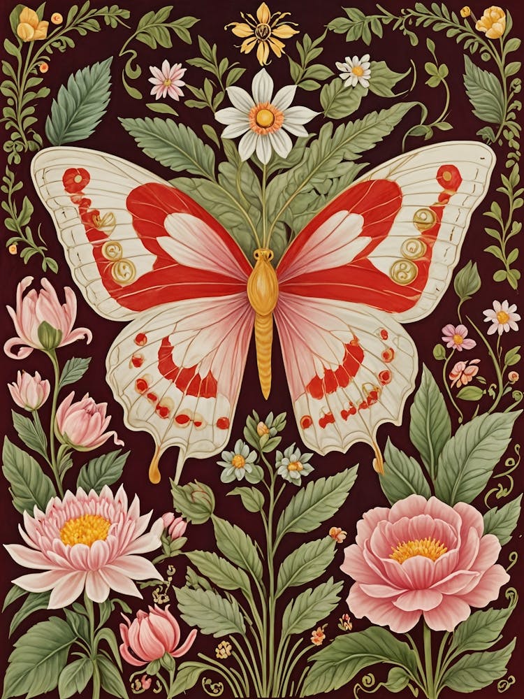 Butterfly In The Floral Garden no2