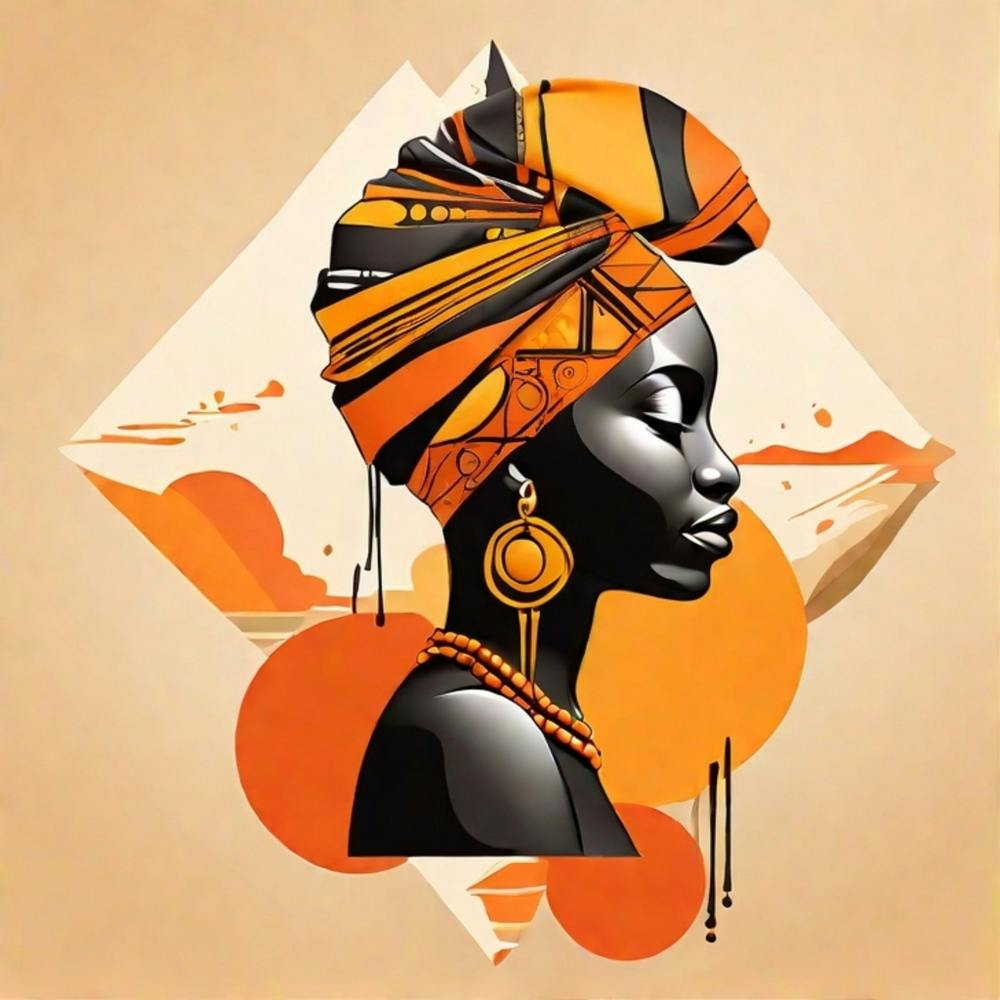 African Woman In A Turban