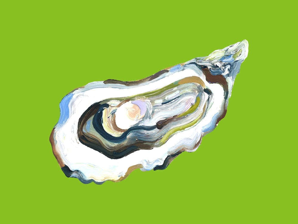 Oyster By The Sea Green