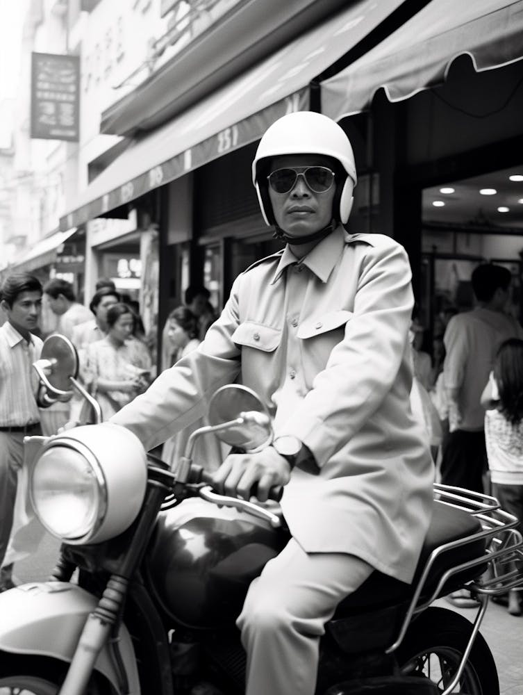 Ho Chi Minh City, Vietnam, Black And White Old Photo 3