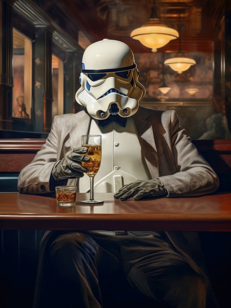 Stormtrooper at the Bar Art