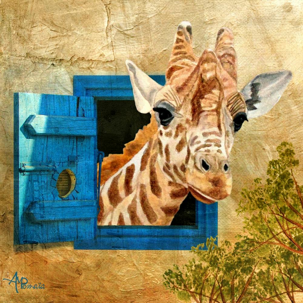 Suddenly A Giraffe Square