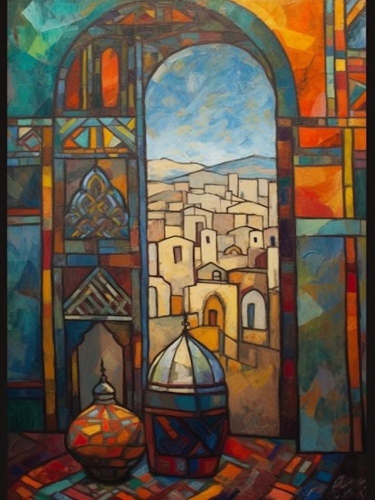 Window View Marrakech Of In The Style Of Cubism 2