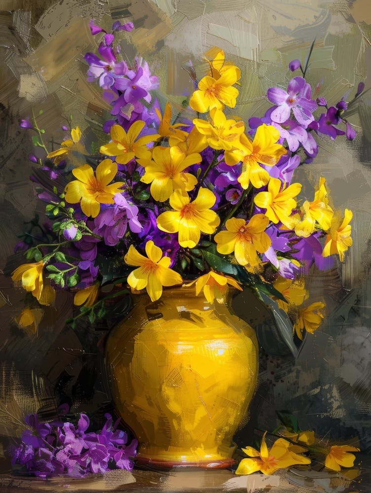 Yellow Flowers In A Vase 2