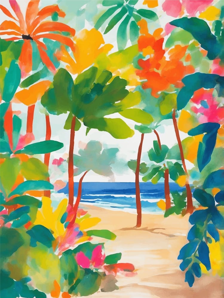 Colorful Beach Entrance