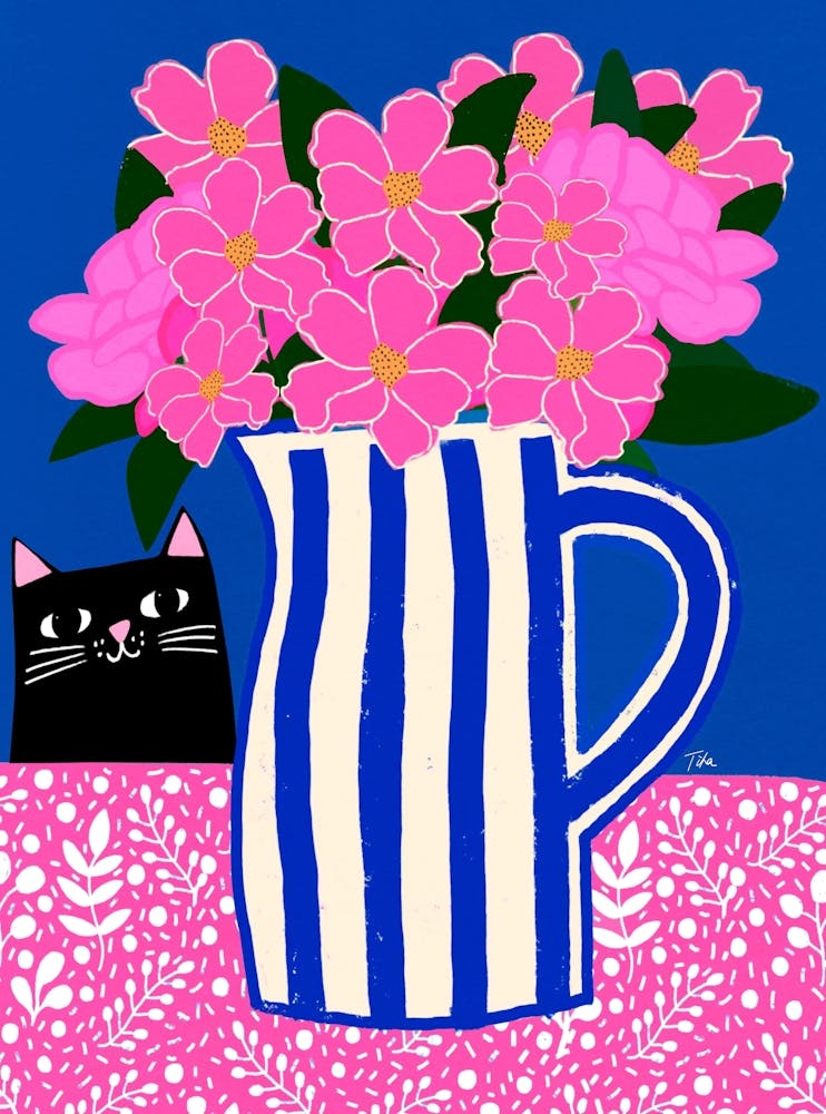 Pink Flower Jug