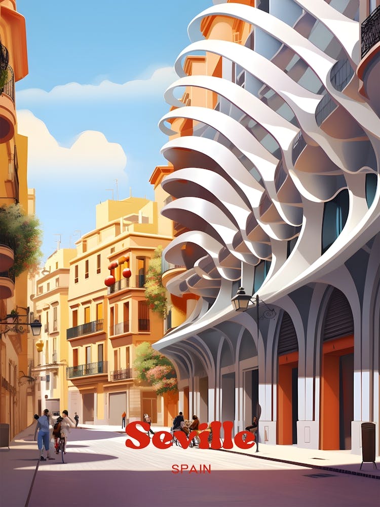 Sevilla Spanien Las Setas Moderne Reisekunst