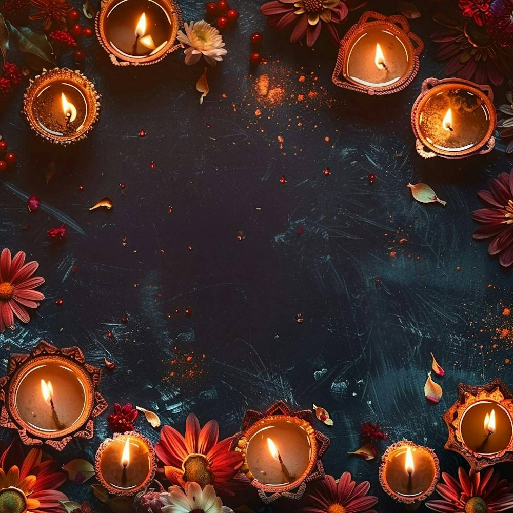 Diwali Themed Banner Texture With Ample Copy Spa 1