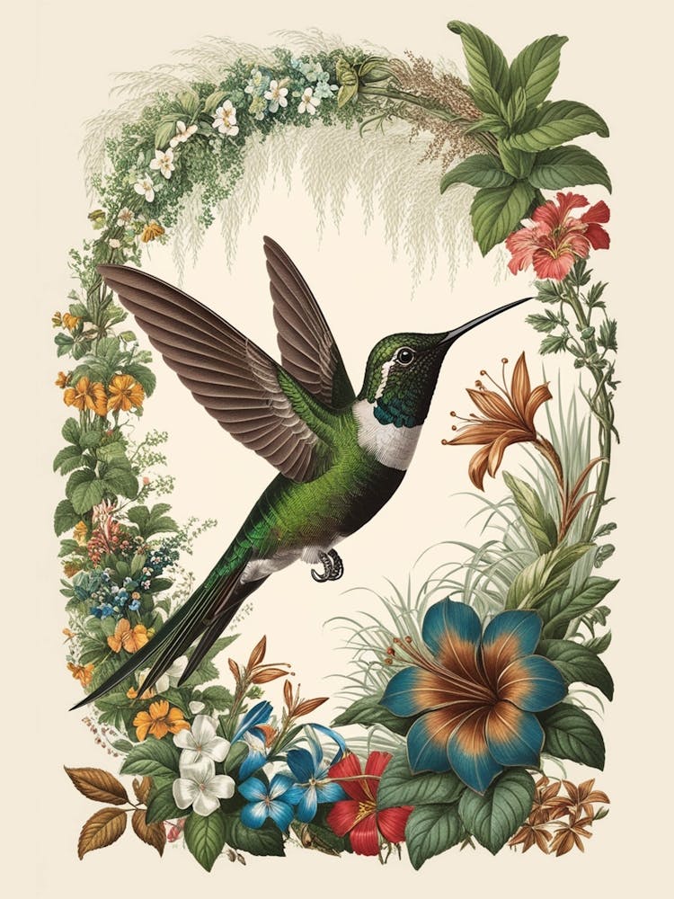 Kolibri Botanische Blumen Schönheit 12