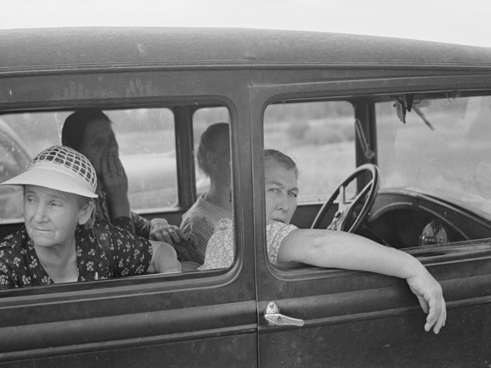 Untitled Photo, Possibly Related To Women At The S W Sparlin Auction Sale, Orth, Minnesota By Russell Lee