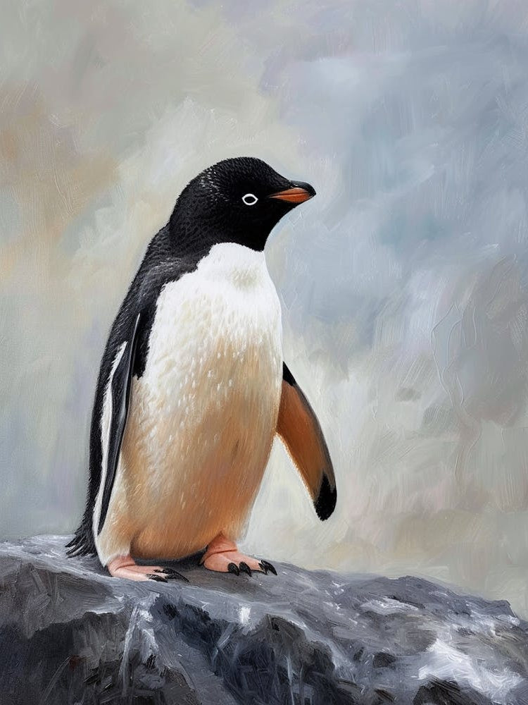 Adlie Penguin Volunteer Point Oil Painting 4