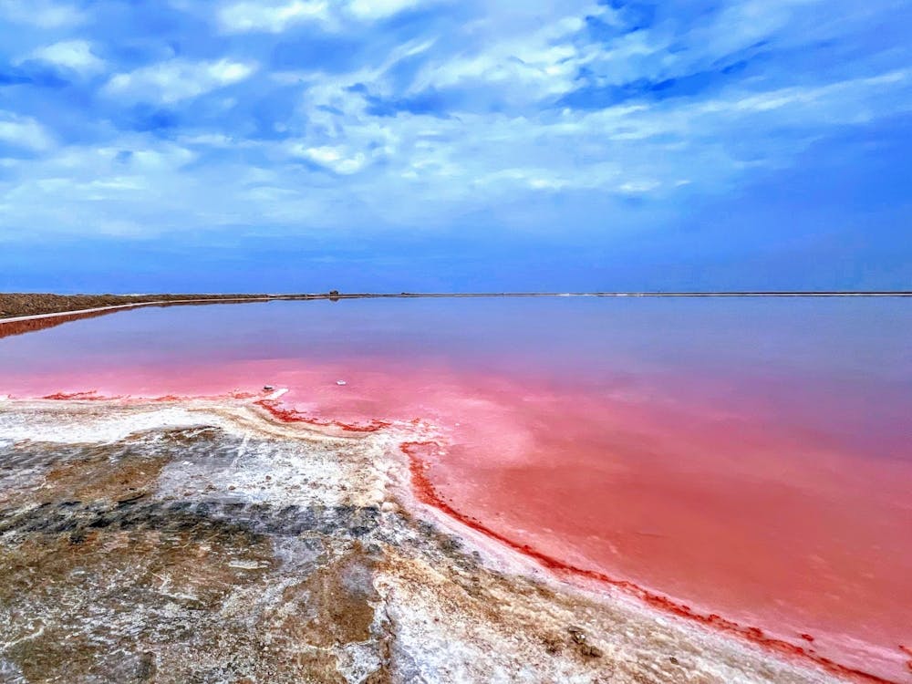 Pink Salt Lake in Walvis Bay, Namibia (Africa Series)