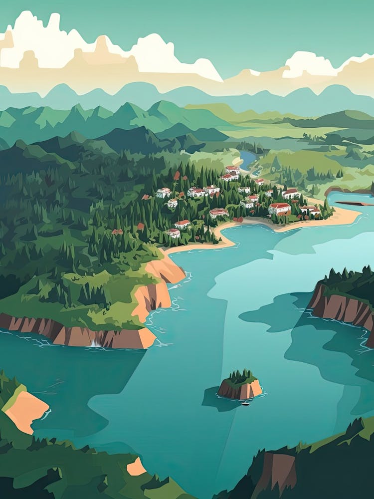 Seychelles, Flat Illustration 2