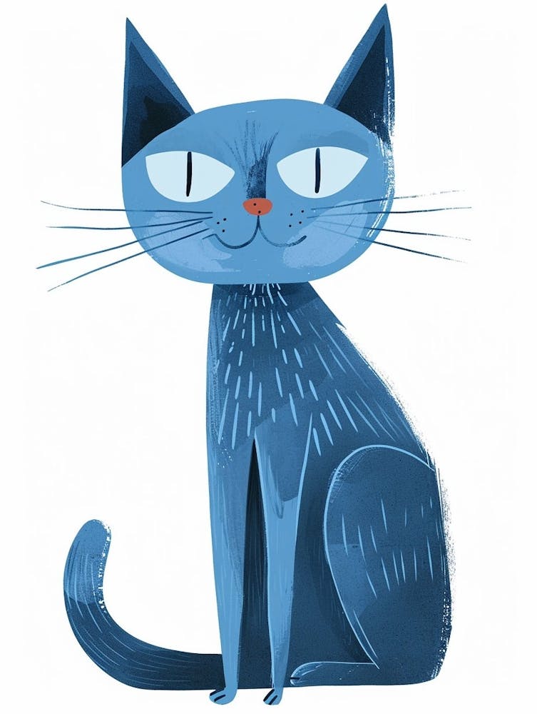 Ojos Azules Cat Clipart Illustration 6