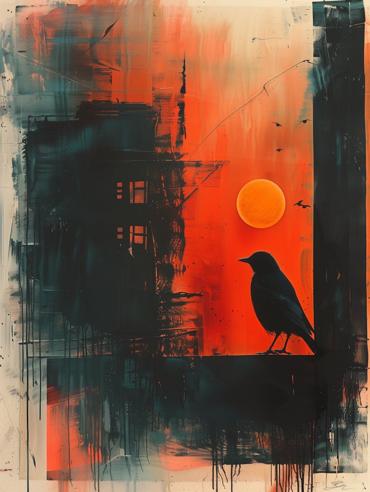 'Bird At Sunset'