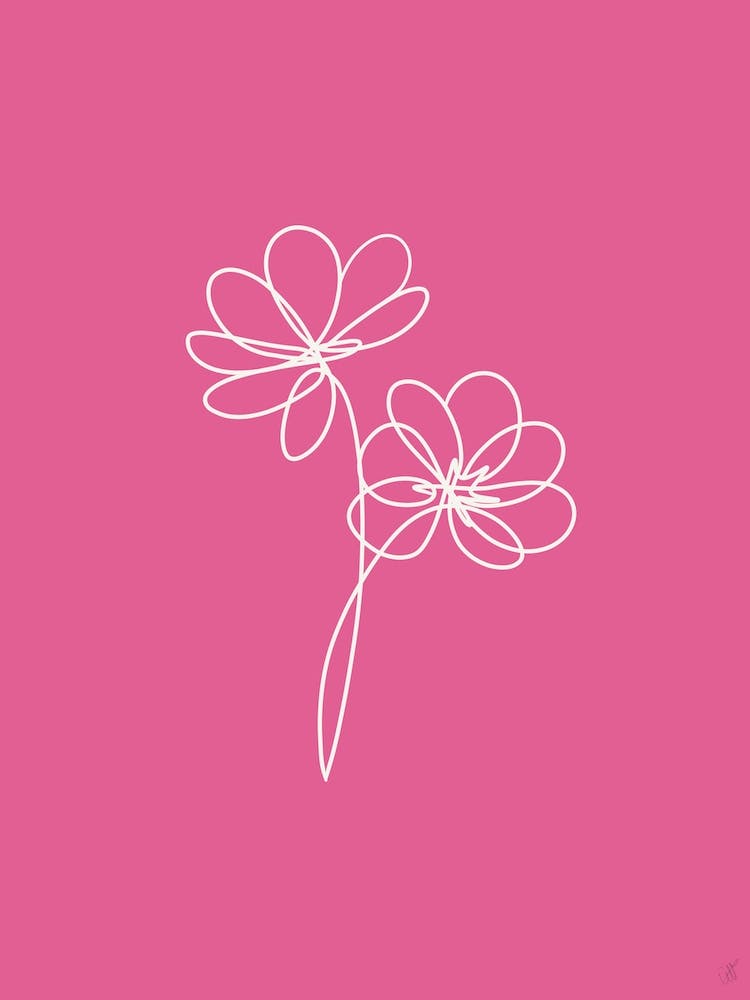 Linienkunst Blumen