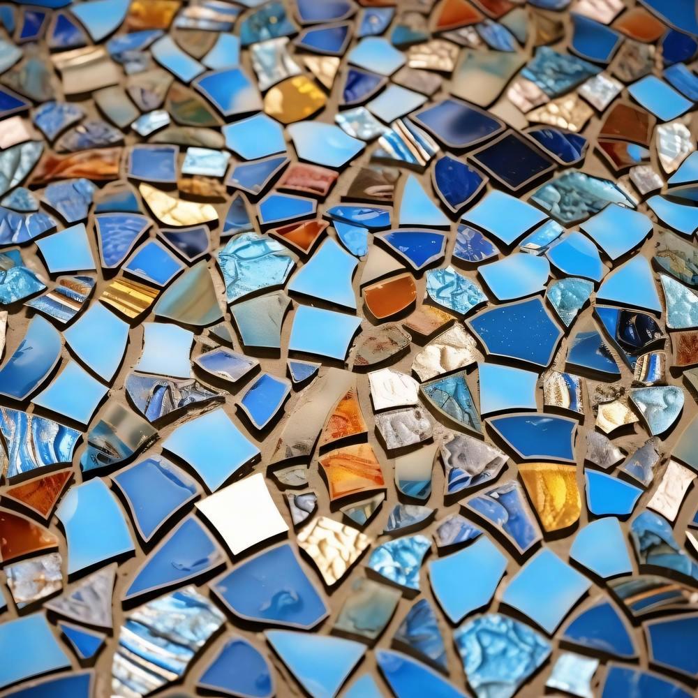 Kwy Close Up Photography Of The Texture Of A Mosaic Of Ceramic 2