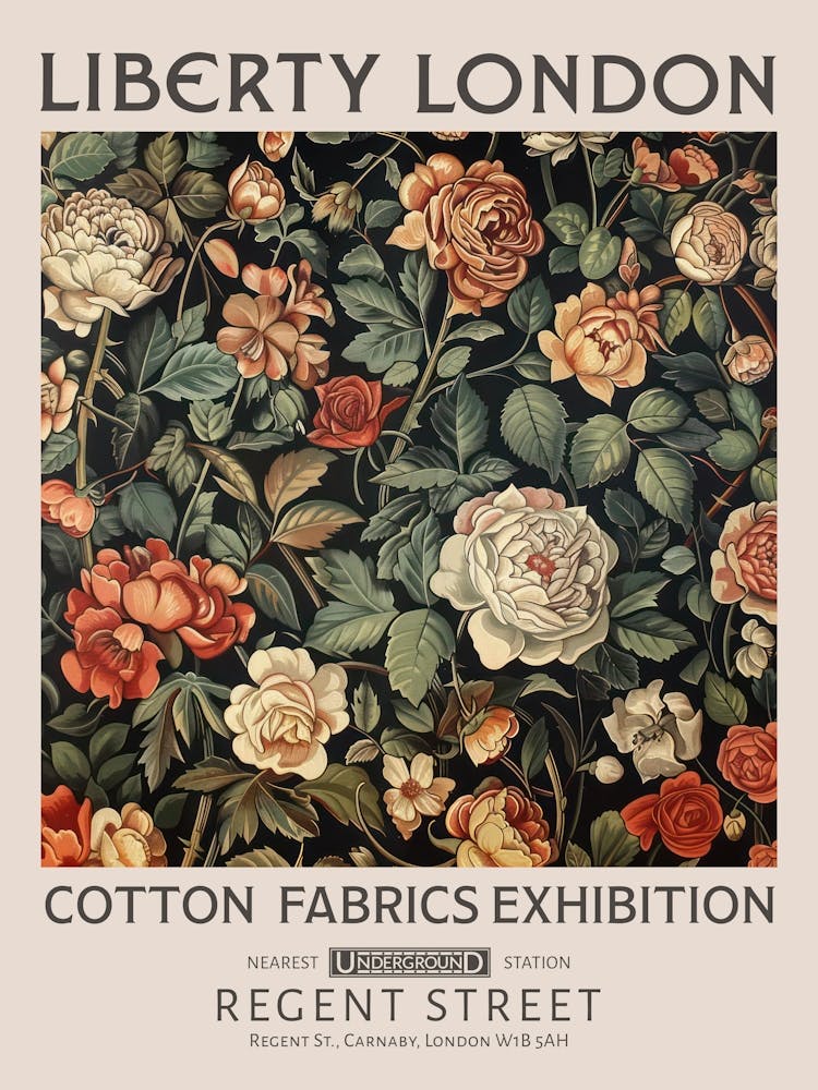 Liberty London Print William Morris Textiles William Morris Roses