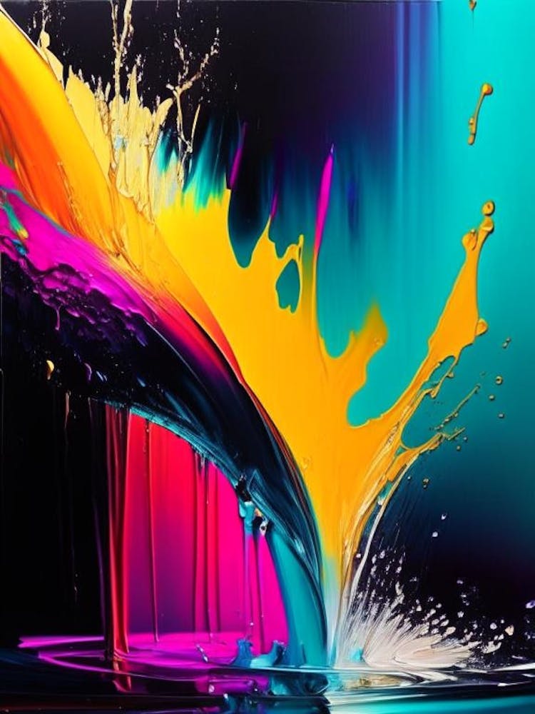 Pouring Water Waterscape Bright Abstract 1