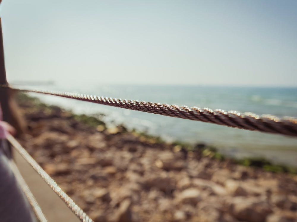 Wire Metal Fence Blocking The Beach 1
