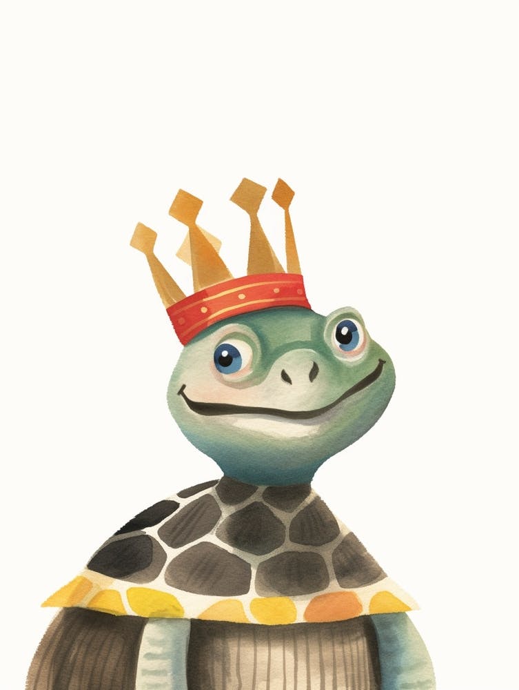 Little Turtle 1 Wearing A Crown