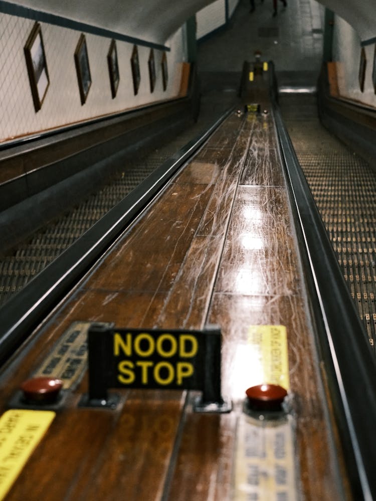 Noodstop / Escalator In A Metro Station // Antwerp, Belgium Travel Photography
