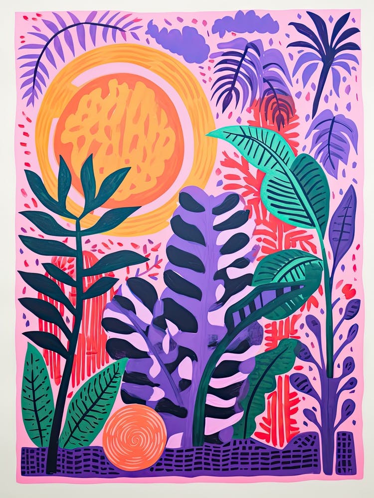 Colourful Botanical Risograph Style 35