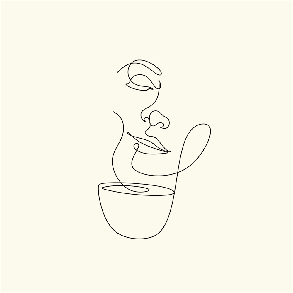 Coffee line art