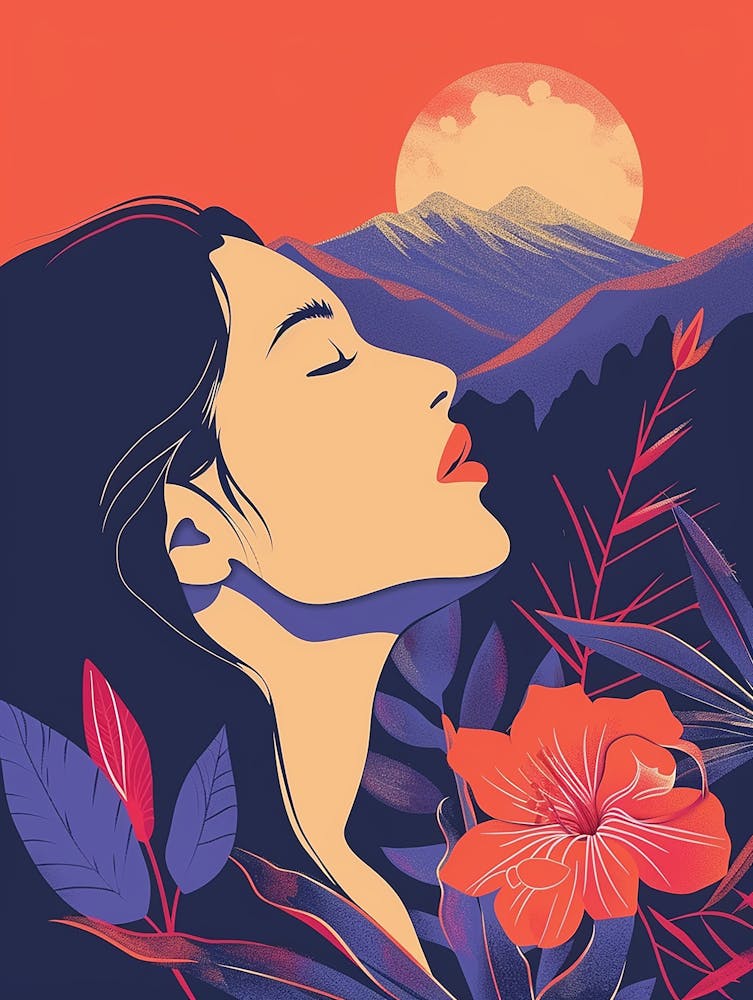 Woman In The Mountains 1