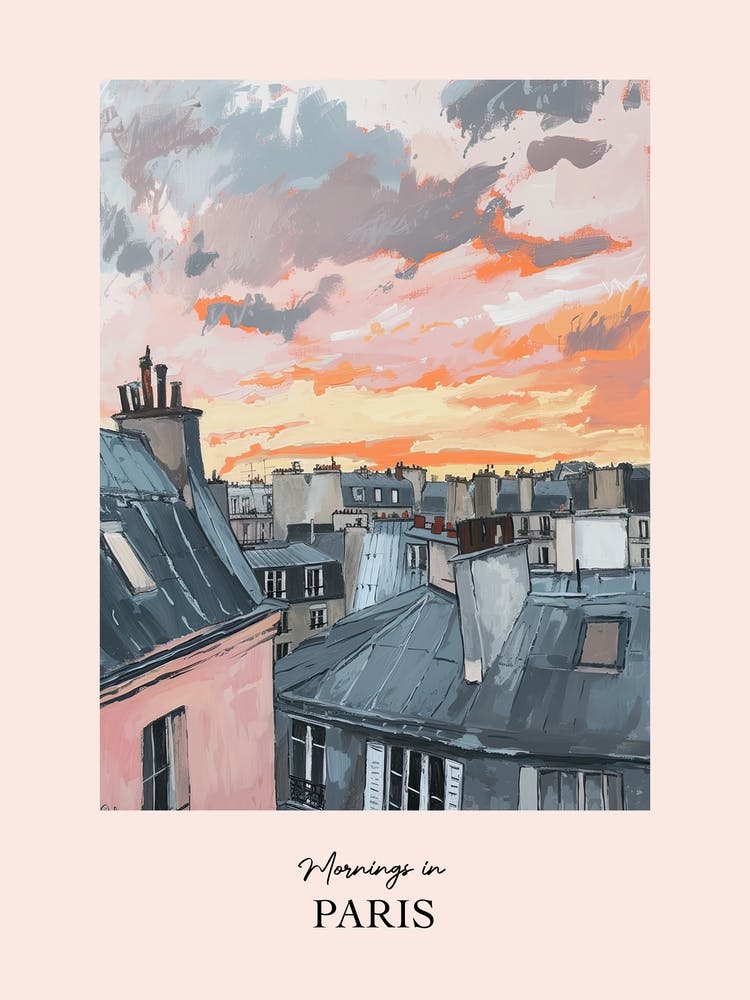 Mornings In Paris Rooftops Morning Skyline 2