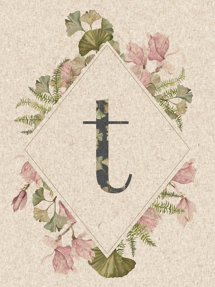 Floral Monogram T