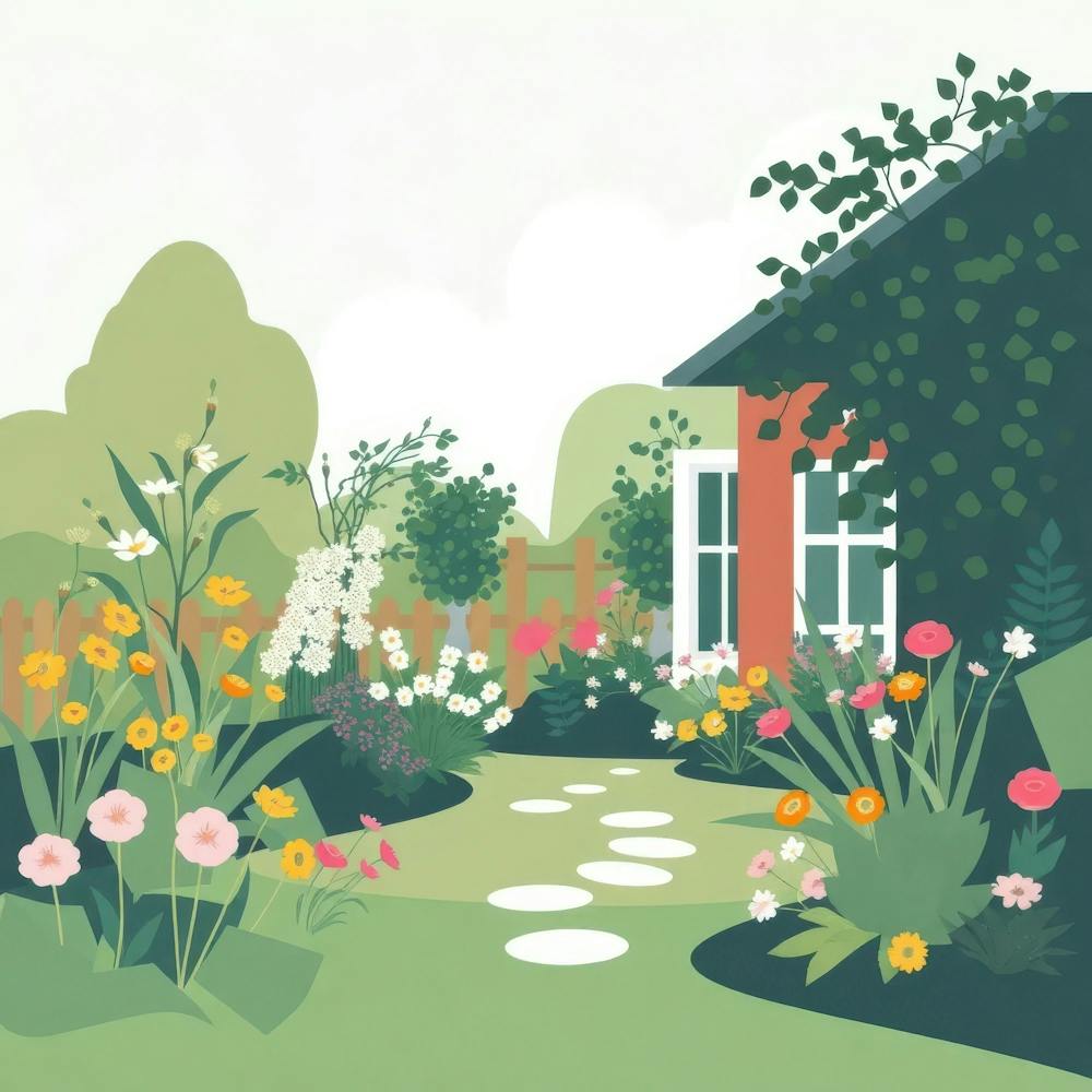 Illustration Of A Garden