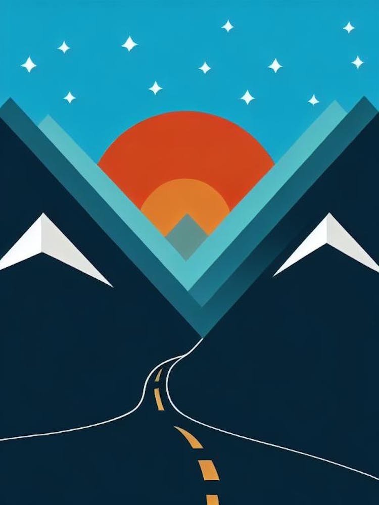 Park City, Usa Modern Illustration Skiing Poster