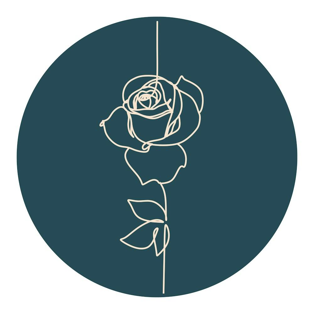 Rose auf einem Ast