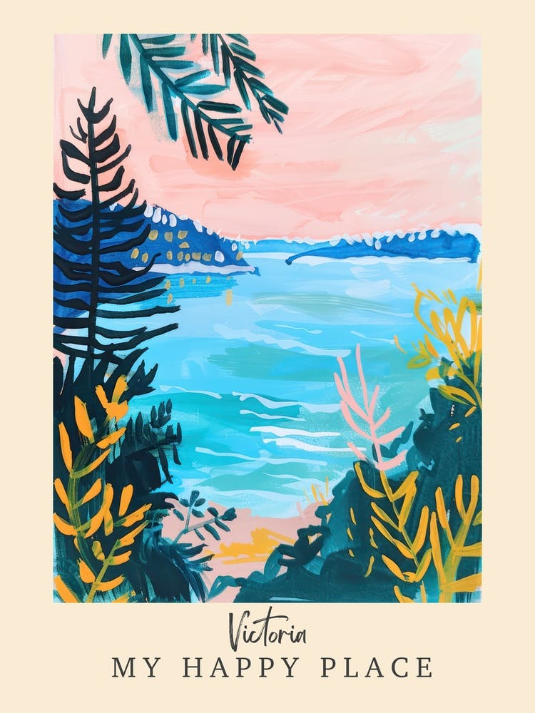 My Happy Place Victoria 4 Travel Poster