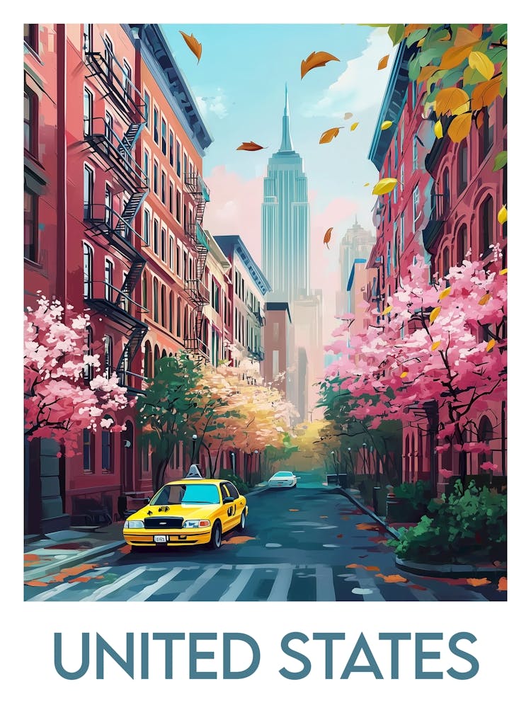 Affiche de voyage United States 1