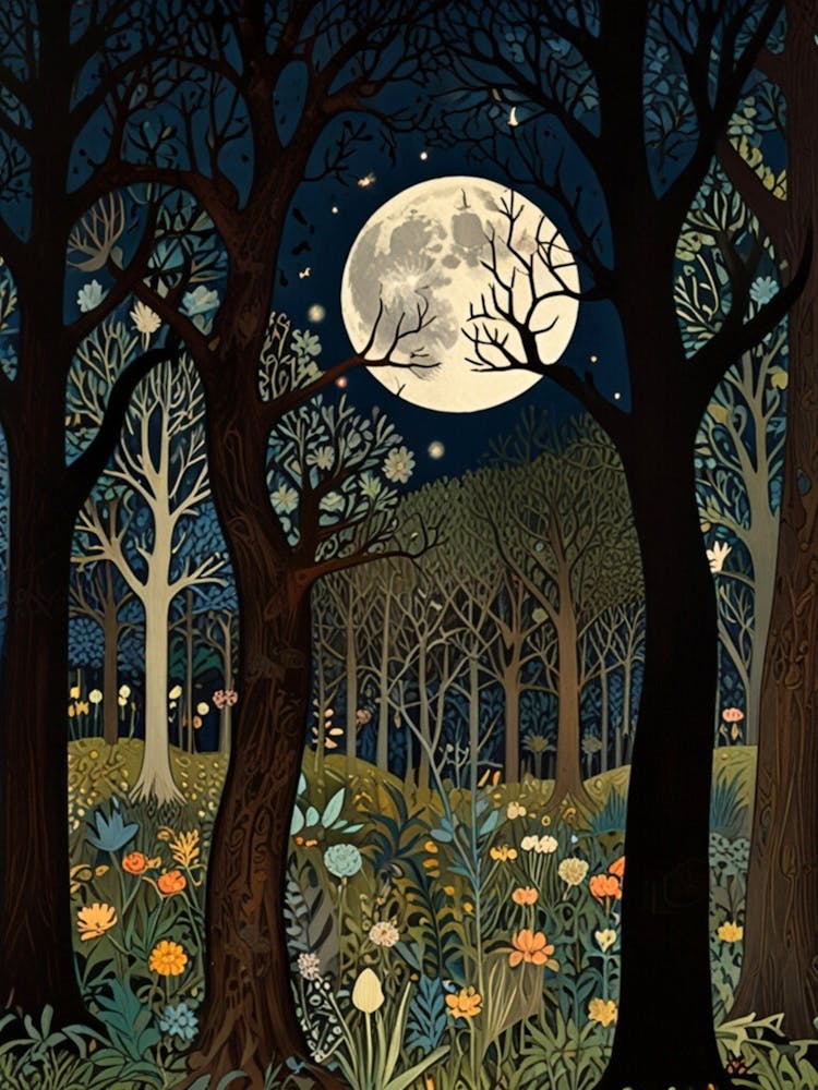 William Morris Moonlight In The Forest 218