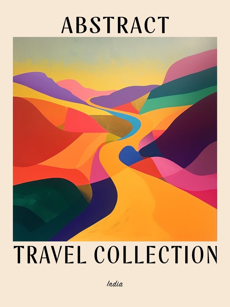 Abstract Travel Collection Poster India 3